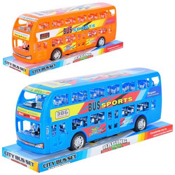 Автобус B2915-3 (72шт) інерція, 29см, 2 кольори, в слюді, 31,5-12-9,5см (шт.)