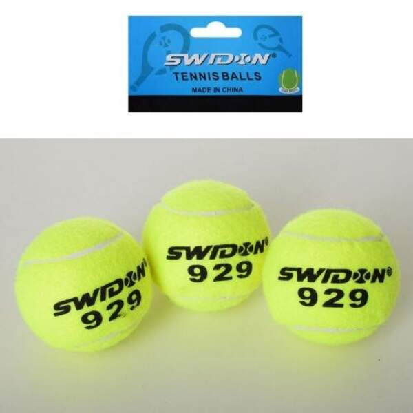 Тенісні м'ячі MS 1178-1 (240шт) 3шт, 6,5см,1сорт,40%натур вовна,тренувальні, у кульку,ціна за 1м'яч (шт.)