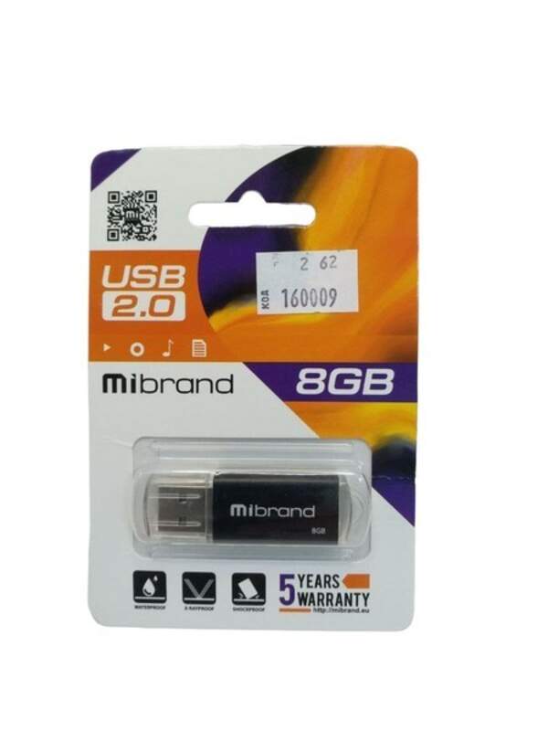 USB 2.0 Mibrand Cougar 8Gb Black (шт.)
