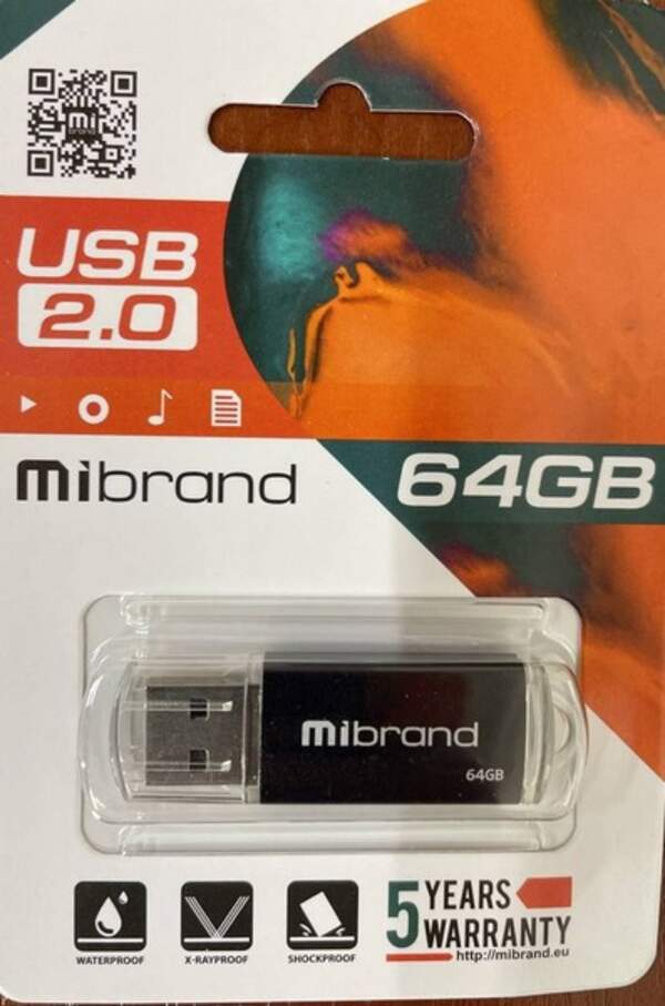USB 2.0 Mibrand Cougar 64Gb Black (шт.)