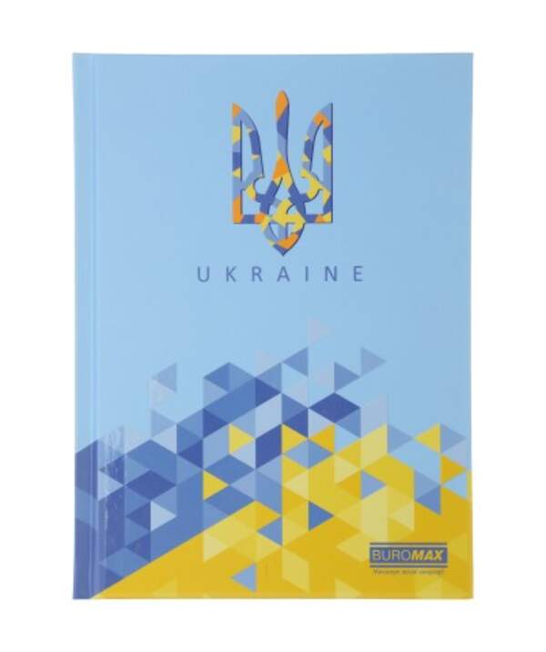 Блокнот UKRAINE, А-5, 96л., кл., тв. обкл., глян. лам., блакитний BM.24511101-14 (1/20шт) (шт.)