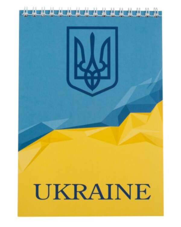 Блокнот на пружині зверху UKRAINE, А-5, 48л., клітин,картон.обкладин,блакитн BM.24545104-14 (1/10шт) (шт.)