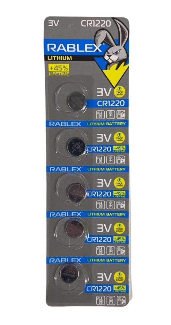 Rablex CR1220 3V blister card/5 pcs/100/2000/ (шт.)