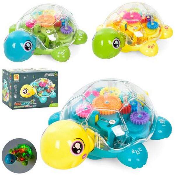 Музична іграшка 696-54 (24шт) черепаха,шестерні,музика,світло,їздить, на бат-ке,3 кольори,в кор-ці,1 (шт.)