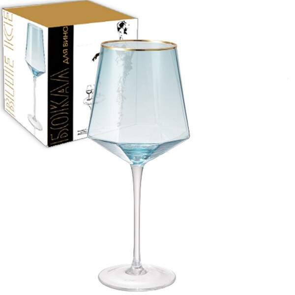 Келих для вина "Blue ice" 620мл (ціна за набір 4 шт) 7051-07 (шт.)