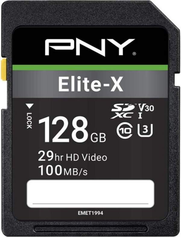 PNY 128GB Elite-X Class 10 U3 V30 SDXC Flash Memory Cards (шт.)