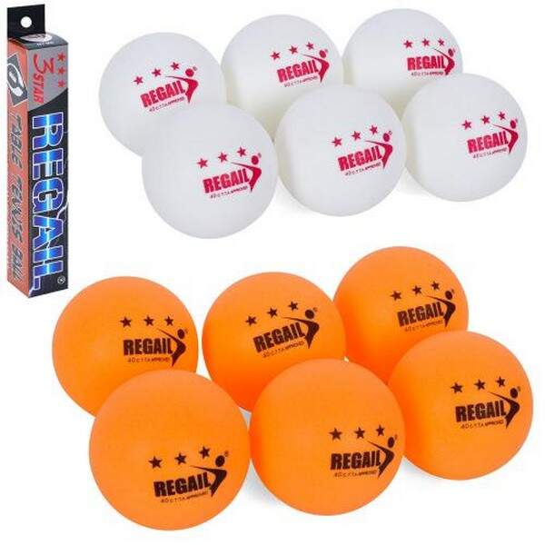 Тенісні кульки MS 3201 (120шт) 6шт, ABS 40мм+, безшовний, 2кольори, в коробці 27,5-4,5-4,5см (шт.)