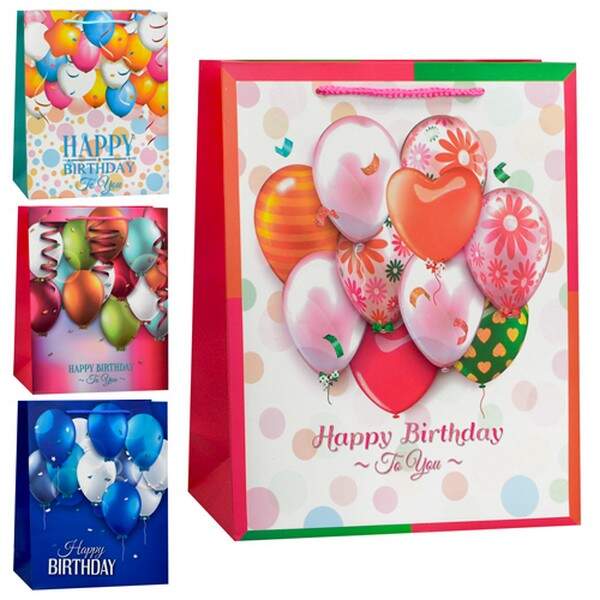 Пакет подарунковий паперовий S "Balloons" 18*23*8см YM01302-S (12шт./600шт.) (шт.)
