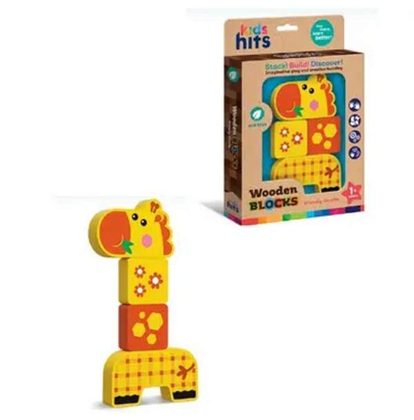 Дерев'яна іграшка Kids hits арт. KH20/003 (40шт) жирафа 4 деталі кор. 18,5*27,9*3 см (шт.)