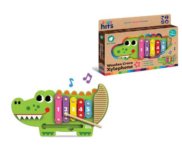 Дерев'яна іграшка Kids hits арт. KH20/018 (14шт) крокодил дерев. ксилофон кор. 32,7*22,6*3,4 см (шт.)