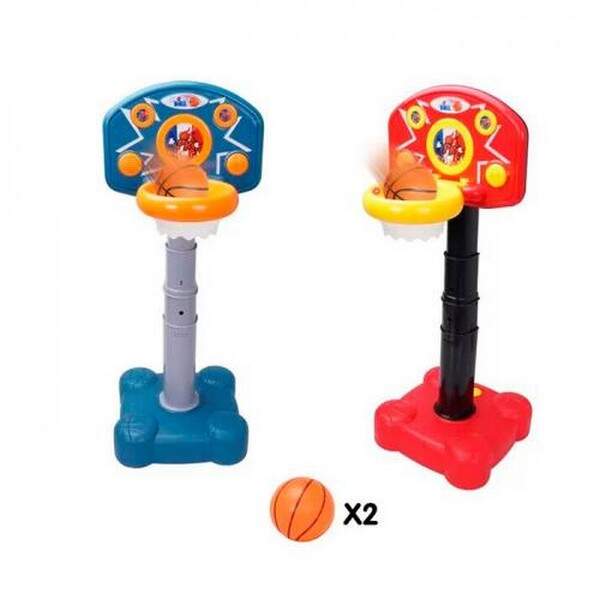 Гра 33860P (8шт) баскетбол, кільце на стійці, звук(англ), світло, м'яч 2шт 8см, 2 кольори, на бат-ці (шт.)