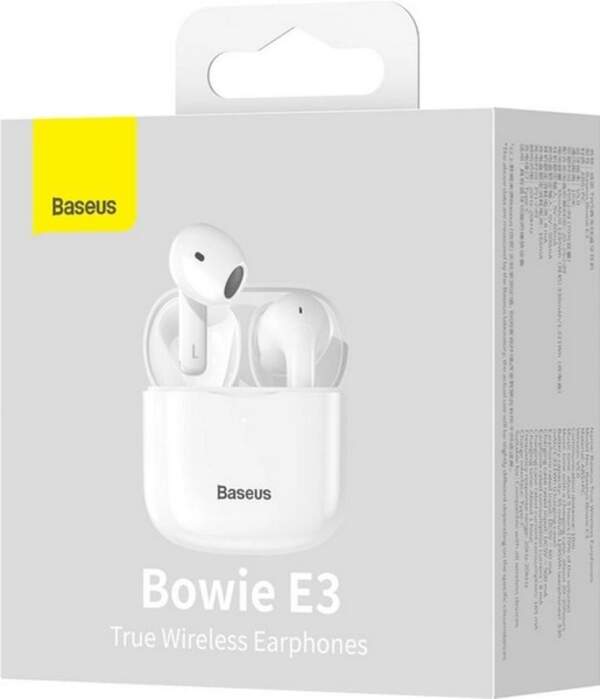 Навушники безпровідні TWS Baseus Bowie E3 White (NGTW080002) (шт.)