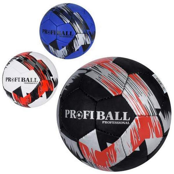 М'яч футбольний 2500-214 (30шт) розмір5,ПУ1,4мм,ручн.робота,32панелі,400-420г,3 кольори,кульку (шт.)
