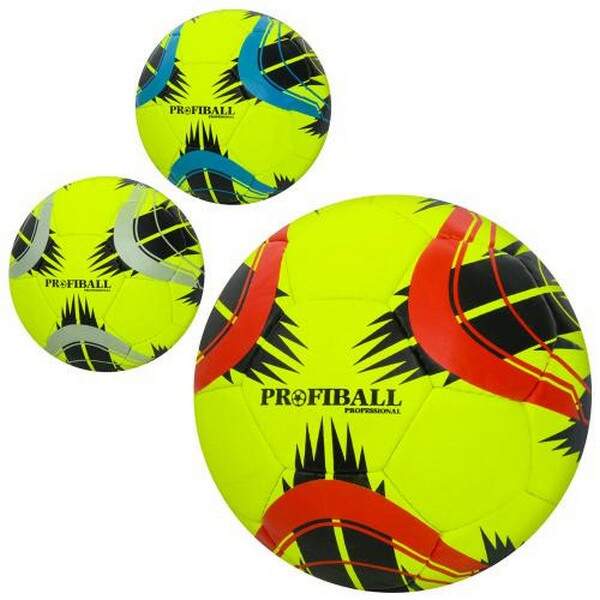 М'яч футбольний 2500-243 (30 шт) розмір 5, ПУ1, 4мм, ручна робота, 32 панелі, 420-440г, 3 кольори (шт.)
