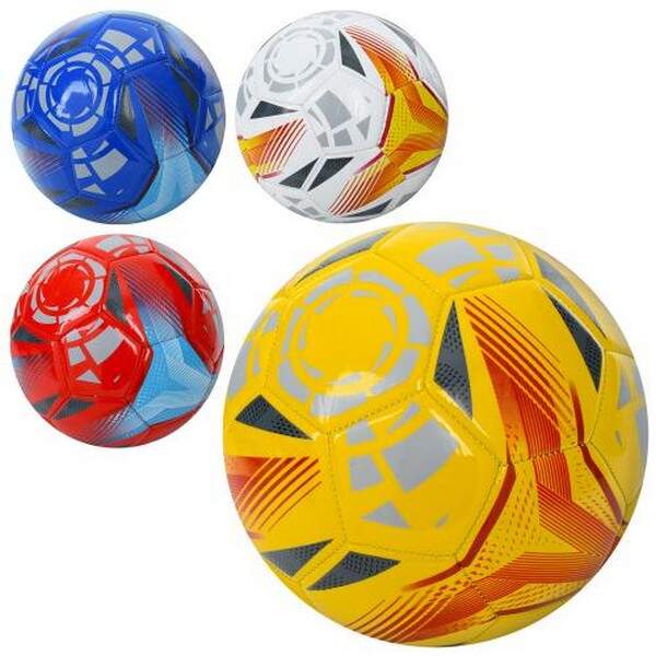 М'яч футбольний MS 4119 (30шт) розмір 5, ПВХ, 300-320г, 4кольори, пакет, в сітці (шт.)