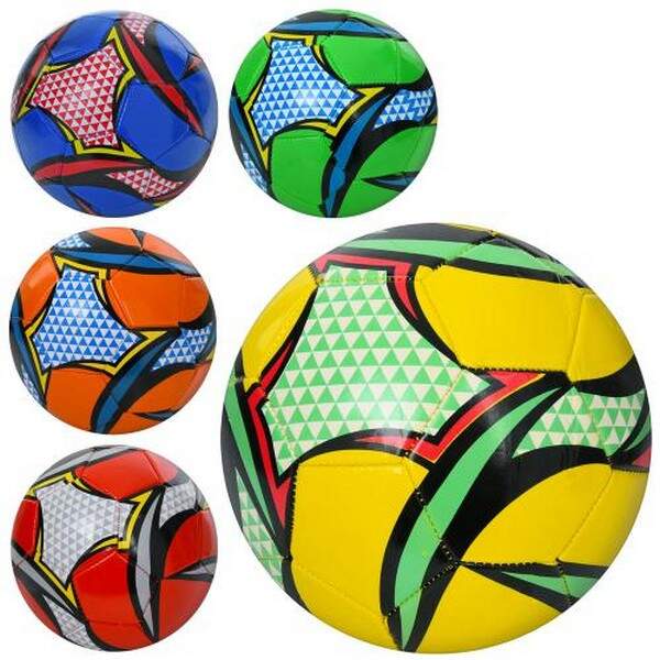 М'яч футбольний MS 4120 (30шт) розмір 5, ПВХ, 280-300г, 5кольорів, в пакеті (шт.)