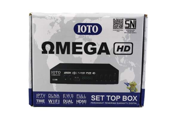 Тюнер DVB-T2 OMEGA IOTO METAL з підтримкою wi-fi адаптера (з екраном) (40) 4851 (шт.)