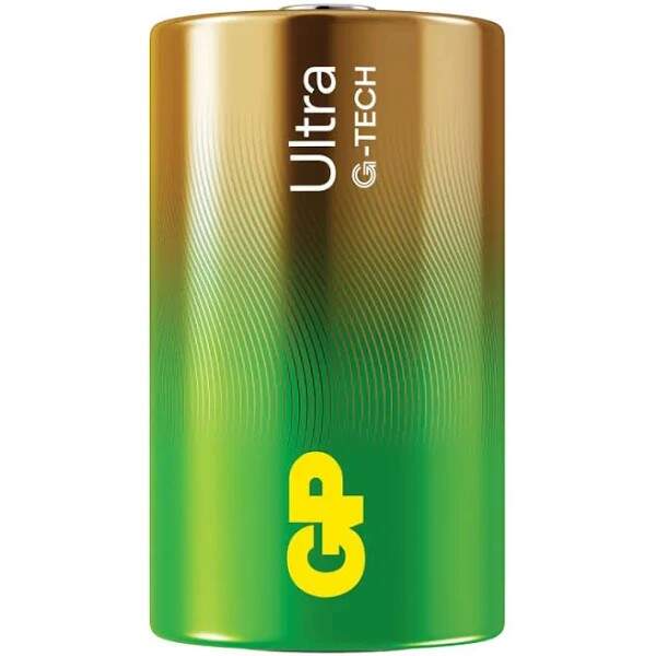 Батарейка GP Super Alkaline 1,5V (LR20) лужна 13A21-S2 пвх плівка 2 штуки в упаковці (2/20) (шт.)