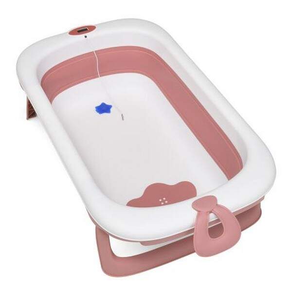 Ванночка ME 1106 T-CONTROL Pink (1шт) дитяча, з термометром, силікон, складана, 87-51-23, рожевий (шт.)