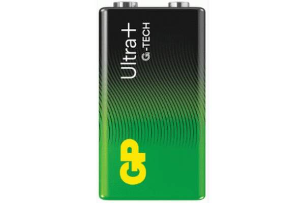 Батарейка GP Ultra Plus Alkaline 9V (6LF22) 1604AUP21-S1 пвх плівка 1 шт в упаковці (10/50) (шт.)