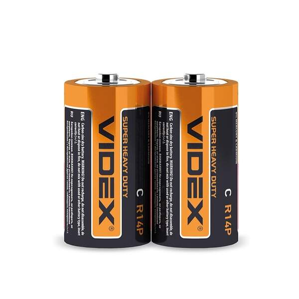 батарейка Videx R14 /2 teh (480шт/ящ) (шт.)