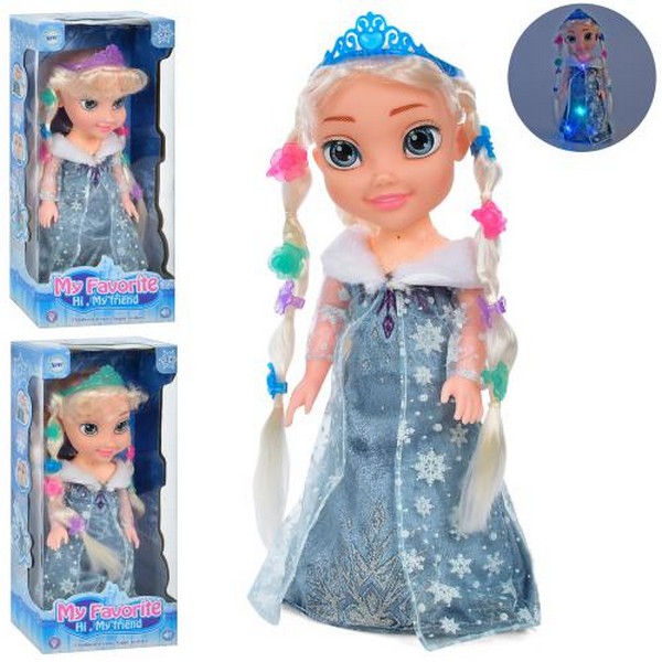 Лялька 09807A (12шт) FR, 32см, шпильки, звук(рос)-пісня, світло, бат-таб, в кор-ці, 17-37-10см (шт.)