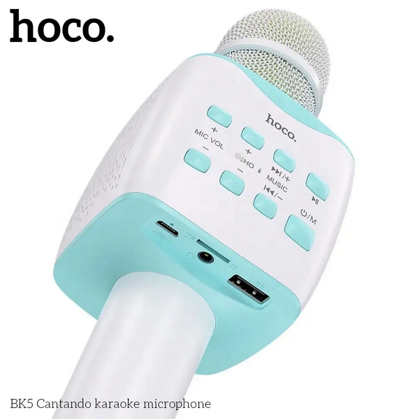 Мікрофон-колонка HOCO BK5 Cantando karaoke microphone Bluetooth blue (шт.)