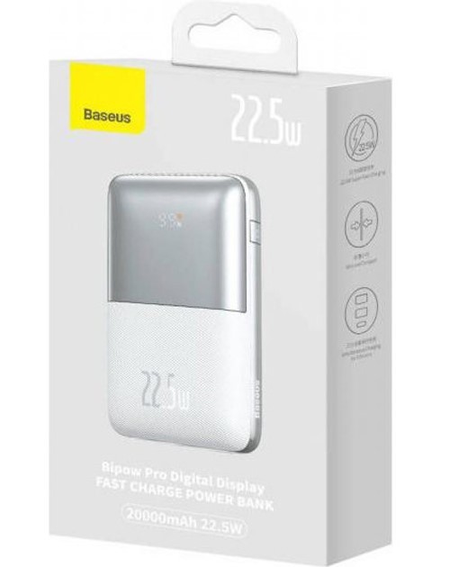Power Bank Baseus Bipow Pro 20000 mAh 22.5W White (PPBD040302) (шт.)