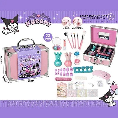 Косметика 768-101 (12шт) тіні, помада, пензлики, набір для манікюру (розділювач для пальців, пилка, (шт)