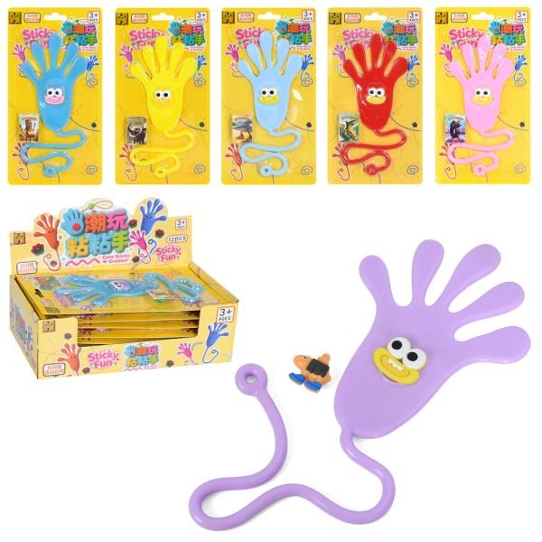 Фігурка INT 0035 (96шт) липка рука, 49см, антистрес, іграшка-липучка, долоня, аромат, лизун, фігурка (шт)