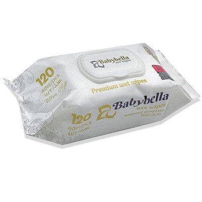 Серветки вологі для дітей гіпоалергенні BABYBELLA 120шт/уп EG-1000086 (12уп) (шт)