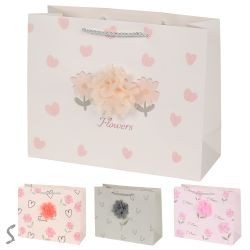 Пакет подарунковий паперовий M "Flowers" 20*25.5*9.5cм R40878-M (720шт) (шт)