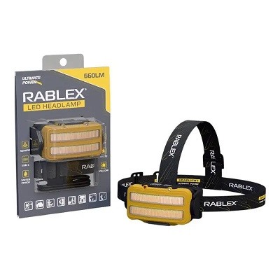 RB  979  Ліхтарик Rablex налобний (акумуляторний + водонепроникний + white/red/yelow + Type-C) /40 (шт)
