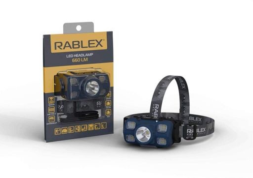 RB  963  Ліхтарик Rablex налобний (акумуляторний + водонепроникний + white/red/yelow + Type-C) /40/ (шт)