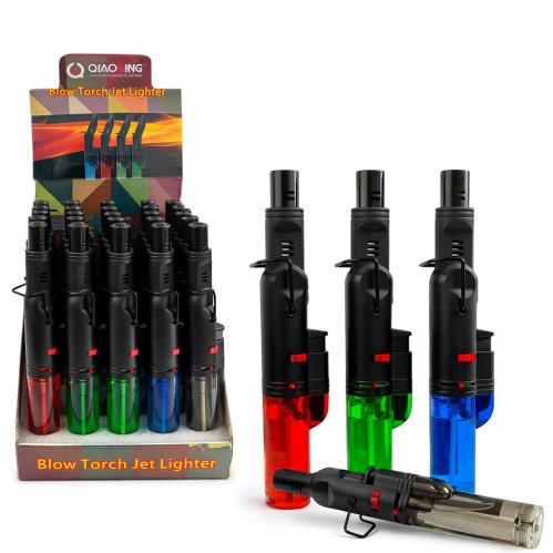 Запальничка пальник №015-1 турбо 4кол. 24шт в упаковці (19,2*2,5)см (288) (шт)