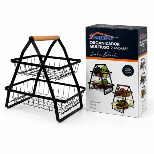 Організатор для кухні в чорн. кол. у бум кор. 707гр. (17*22,5*29 )см №Н15-50-70С (24) (шт)