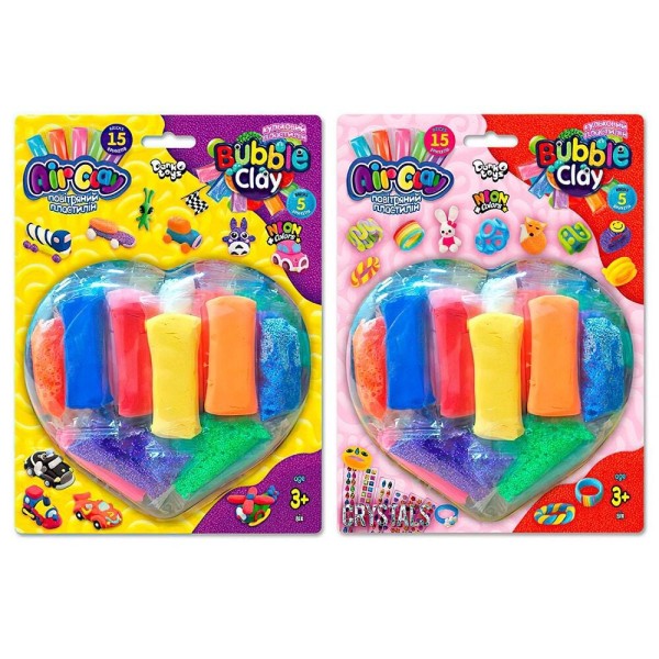 Креативна творчість із пластиліну "Air Clay+Bubble Clay" блістер (24) ARBB-03-01,02 (шт)