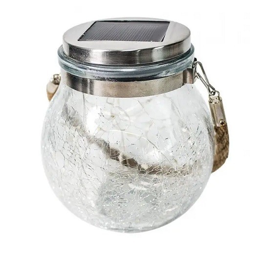 Декоративна кришталева скляна LED куля для тераси на сонячній батареї gardenlight jar (36) 10500 (шт)