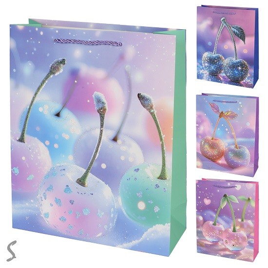 Пакет подарунковий паперовий L "Cherry" 30*41*12cм R40869-L (360шт) (шт)