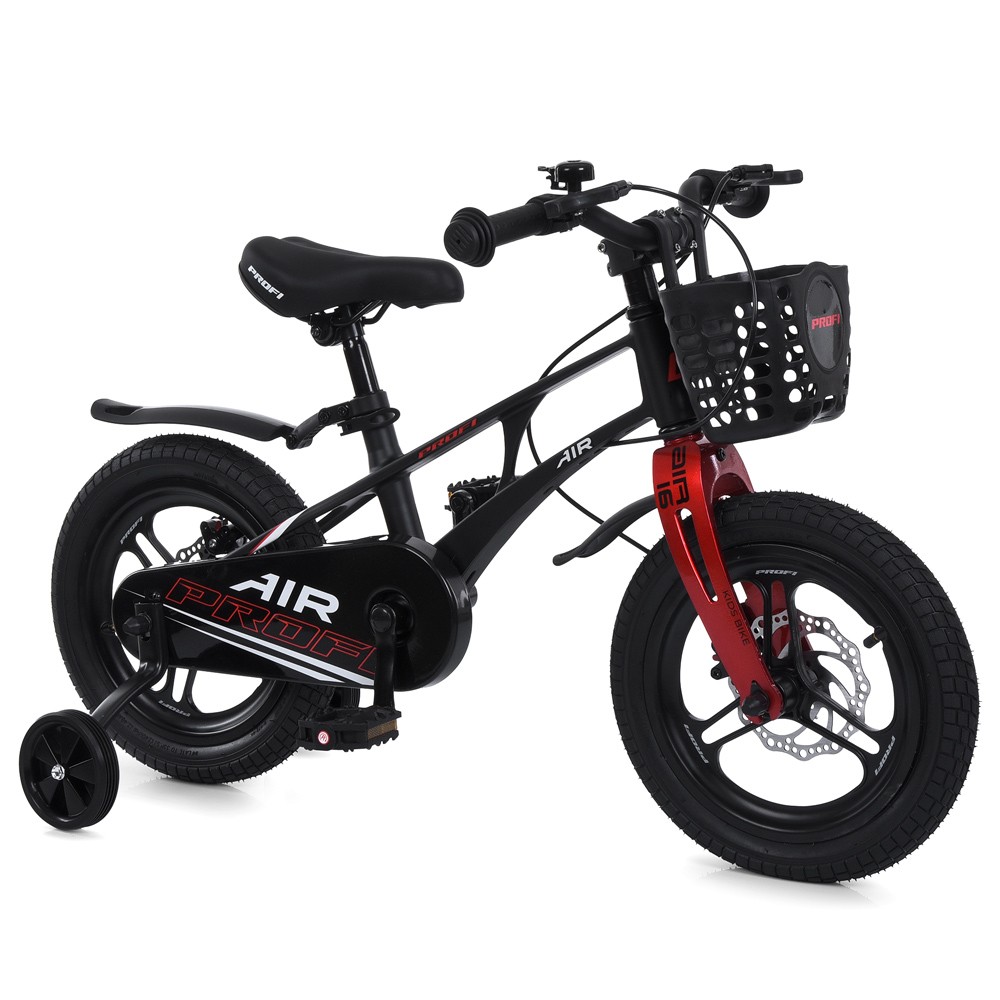 Велосипед дитячий PROF1 AIR PRO 16д. MB 161059 black (1шт) SKD75,магнез.рама,вилка,обод,перед/зад.ди (шт)
