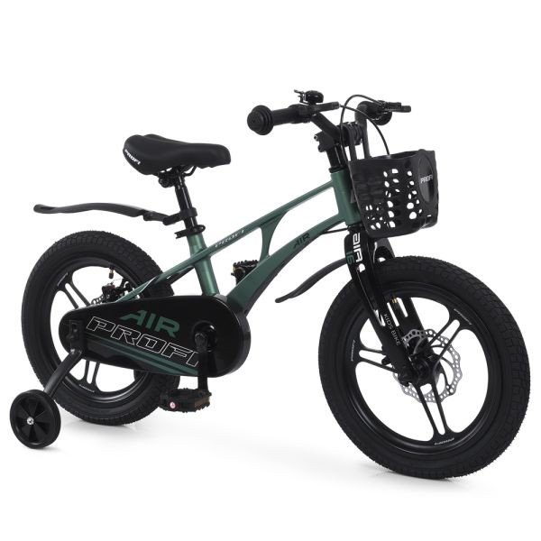 Велосипед дитячий PROF1 AIR PRO 16д. MB 161059 dark green (1шт) SKD75,магнез.рама,вилка,обод,перед/з (шт)