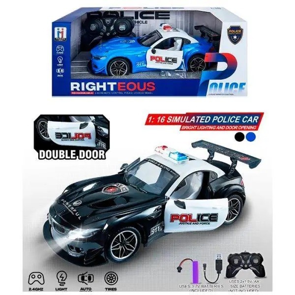 Машина MK772A (8шт) р/к2,4G, акум, 28см, 1:16, поліція,світло, відчиняються двері, гумові колеса, US (шт)