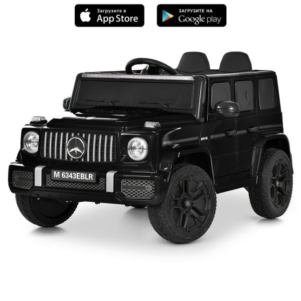 Джип M 6343EBLR-2 (1шт) 2,4G р/к, 1*12V9AH, 4*35W, MP3, USB, TF, BLUETOOTH, EVA, шкіра, музика, світ (шт)