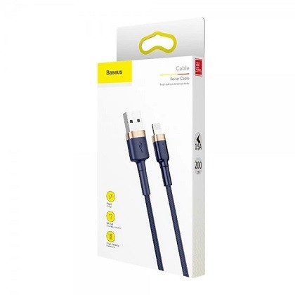 Кабель Baseus Cafule Cable USB for IP 1.5A 2 м Gold/Blue (CALKLF-CV3) (шт)