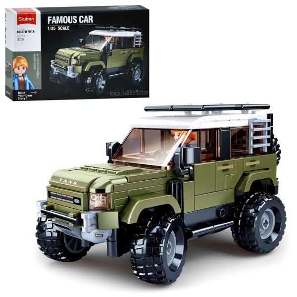 Конструктор SLUBAN M38-B1015 (24шт) джип, 1:35, фігурка, 317дет, в кор-ці, 30-19-7см (шт)