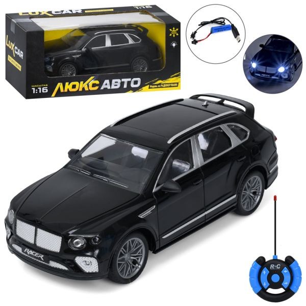 Машина M 6421 (18шт) р/к, акум, 26см, 1:16, світло, гумові колеса, USBзарядне, в коробці, 32,5-13-13 (шт)
