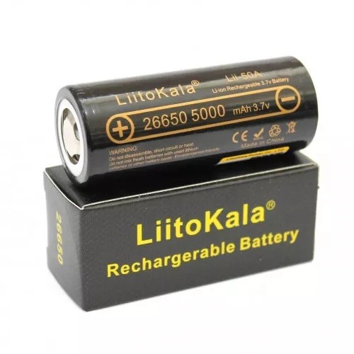 акам.Liito Kala Lii-50A 26650 5000mah в уп.-2шт/200/ЦІНА ЗА 1ШТ. (шт)