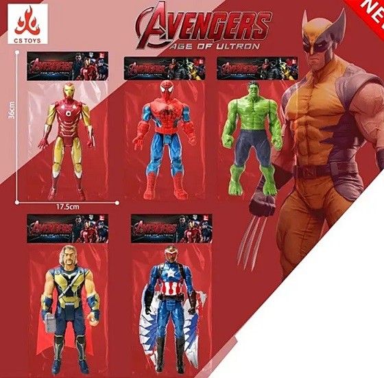 Фігурки для гри 3999-4A (96шт) AV, супергерой, 29см, світло, рухливі деталі, 5 видів, на бат(табл), (шт)