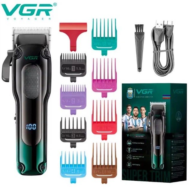 Машинка для стрижки волосся VGR V 013 Green Black (20) 10890 (шт)