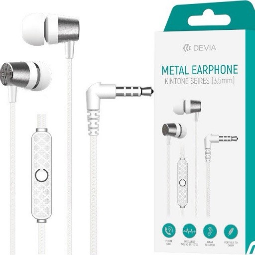 Навушники Kintone Seires Metal Earphone(3.5mm) White (362323) (шт)